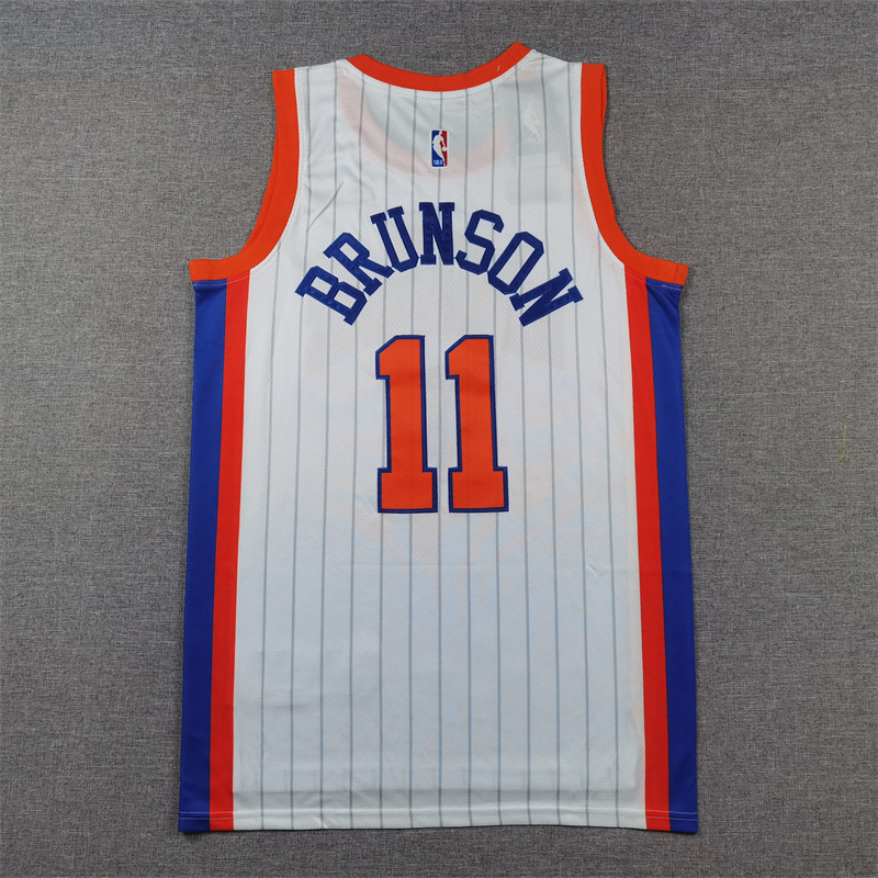 Men New York Knicks #11 Brunson White Nike City Edition 2025 NBA Jersey->new york knicks->NBA Jersey